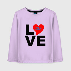 Детский лонгслив Люблю плавать