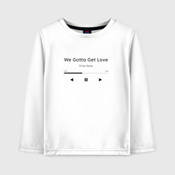 Лонгслив хлопковый детский Егор Крид We Gotta Get Love, цвет: белый