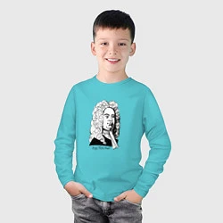 Лонгслив хлопковый детский Георг Фридрих Гендель, цвет: бирюзовый — фото 2