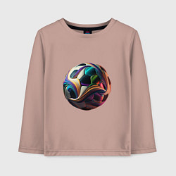 Лонгслив хлопковый детский Мяч лидера, цвет: пыльно-розовый