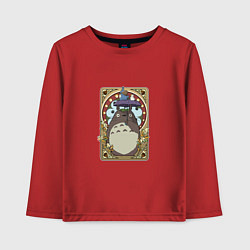 Лонгслив хлопковый детский Totoro card, цвет: красный