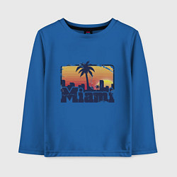 Лонгслив хлопковый детский Beach of Miami, цвет: синий