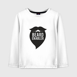 Лонгслив хлопковый детский Beard enabler, цвет: белый