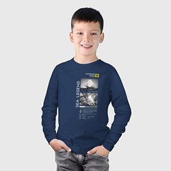 Лонгслив хлопковый детский Крузенштерн Легенды моря, цвет: тёмно-синий — фото 2