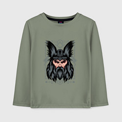 Лонгслив хлопковый детский Odin art, цвет: авокадо