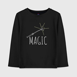 Детский лонгслив Magic надпись и волшебная палка