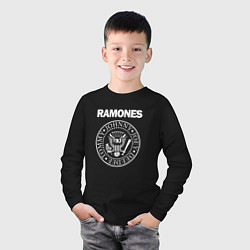 Лонгслив хлопковый детский Ramones Blitzkrieg Bop, цвет: черный — фото 2