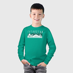 Лонгслив хлопковый детский Tatarstan, цвет: зеленый — фото 2