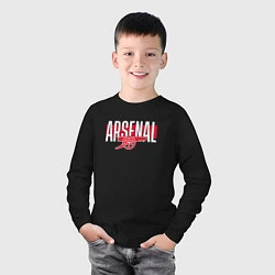 Лонгслив хлопковый детский Арсенал Лондон символ, цвет: черный — фото 2