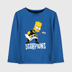 Лонгслив хлопковый детский Scorpions Барт Симпсон рокер, цвет: синий