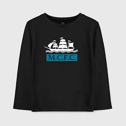 Лонгслив хлопковый детский Манчестер Сити корабль, цвет: черный