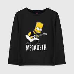 Детский лонгслив Megadeth Барт Симпсон рокер