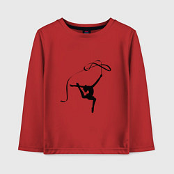Детский лонгслив Гимнастка с лентой
