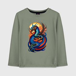 Детский лонгслив Japanese dragon - irezumi