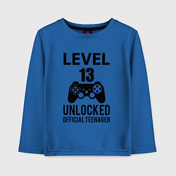 Детский лонгслив Level 13 unlocked