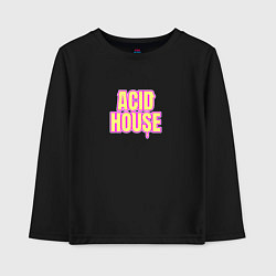 Детский лонгслив Acid house стекающие буквы