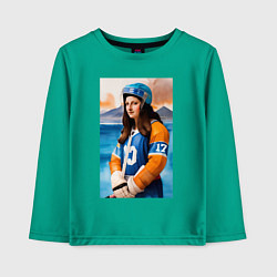 Детский лонгслив Мона Лиза - крайний нападающий