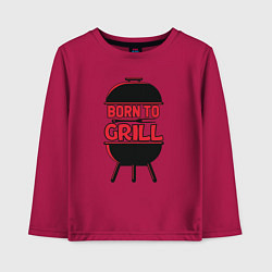 Детский лонгслив Born to grill