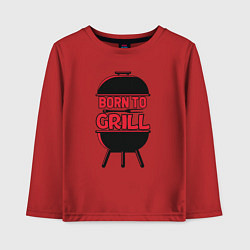 Детский лонгслив Born to grill