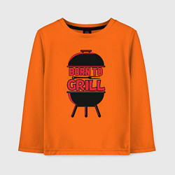 Детский лонгслив Born to grill