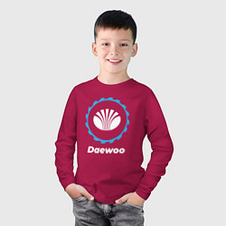 Лонгслив хлопковый детский Daewoo в стиле Top Gear, цвет: маджента — фото 2