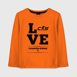 Лонгслив хлопковый детский Counter-Strike 2 love classic, цвет: оранжевый