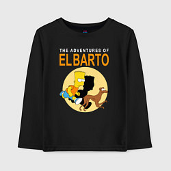 Лонгслив хлопковый детский Adventures of El Barto, цвет: черный