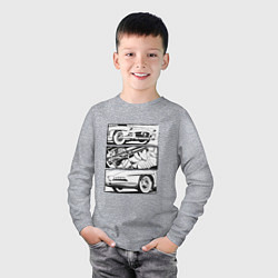 Лонгслив хлопковый детский Mercedes-Benz 300SL Roadster V2, цвет: меланж — фото 2