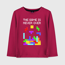 Детский лонгслив Tetris - the game is never over