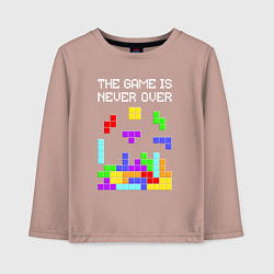 Детский лонгслив Tetris - the game is never over