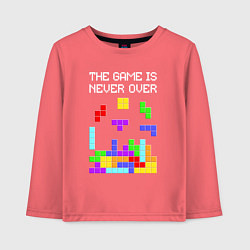Детский лонгслив Tetris - the game is never over