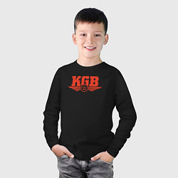 Лонгслив хлопковый детский KGB Red, цвет: черный — фото 2