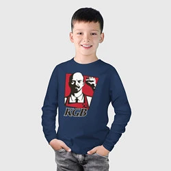 Лонгслив хлопковый детский KGB Lenin, цвет: тёмно-синий — фото 2