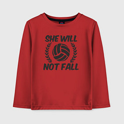 Лонгслив хлопковый детский She will not fall, цвет: красный