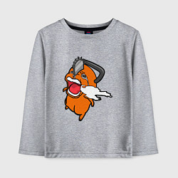 Лонгслив хлопковый детский Pochita две стороны, цвет: меланж