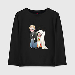 Лонгслив хлопковый детский Jigokuraku boo, цвет: черный