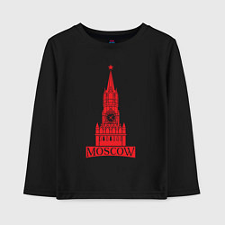 Лонгслив хлопковый детский Kremlin Moscow, цвет: черный