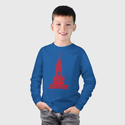 Лонгслив хлопковый детский Kremlin Moscow, цвет: синий — фото 2