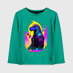 Детский лонгслив Cool dinosaur - cyberpunk - neural network