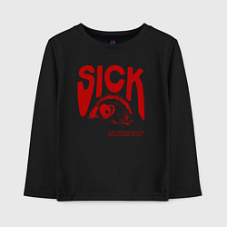 Детский лонгслив Sick i cant away from you red