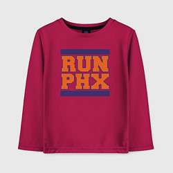 Лонгслив хлопковый детский Run Phoenix Suns, цвет: маджента