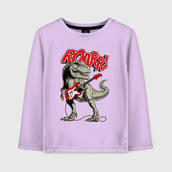 Лонгслив хлопковый детский Rock T Rex, цвет: лаванда