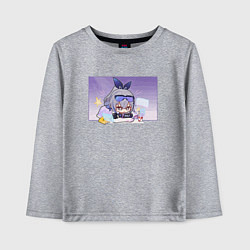 Лонгслив хлопковый детский Милая Сильвер Вульф, цвет: меланж