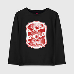 Лонгслив хлопковый детский 1878 Manchester, цвет: черный