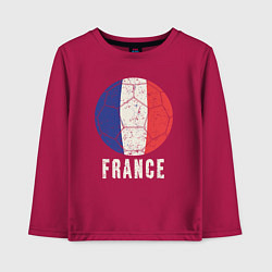 Лонгслив хлопковый детский Футбол Франции, цвет: маджента