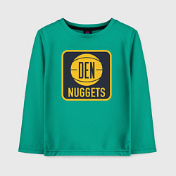 Лонгслив хлопковый детский Den Nuggets, цвет: зеленый