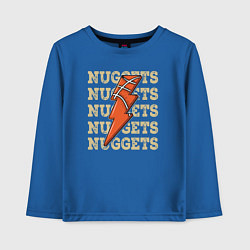 Лонгслив хлопковый детский Nuggets lightning, цвет: синий