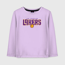 Лонгслив хлопковый детский Team Lakers, цвет: лаванда
