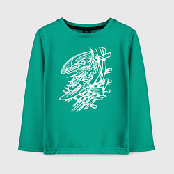 Детский лонгслив Белый осётр