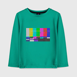 Детский лонгслив Разноцветные полосы в телевизоре